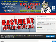 Tablet Screenshot of basement-care.com